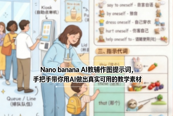 Nano banana AI教辅作图提示词，手把手带你用AI做出真实可用的教学素材-54资源网