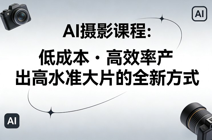 AI摄影课程，低成本高效率产出高水准大片的全新方式-54资源网