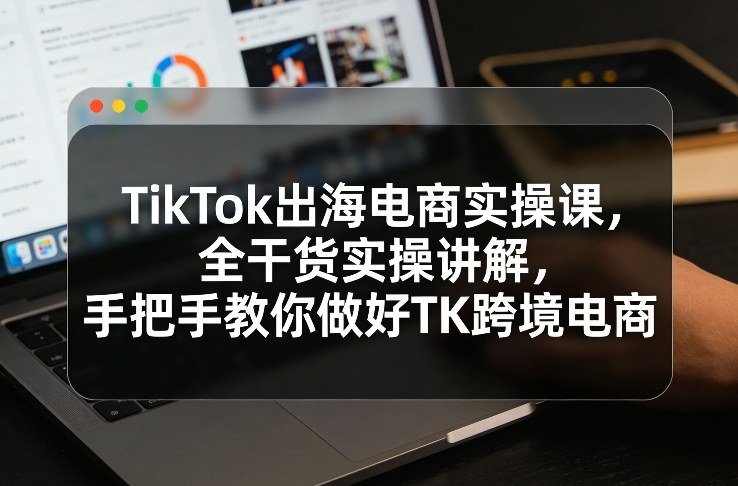 TikTok出海电商实操课，全干货实操讲解，手把手教你做好TK跨境电商-54资源网