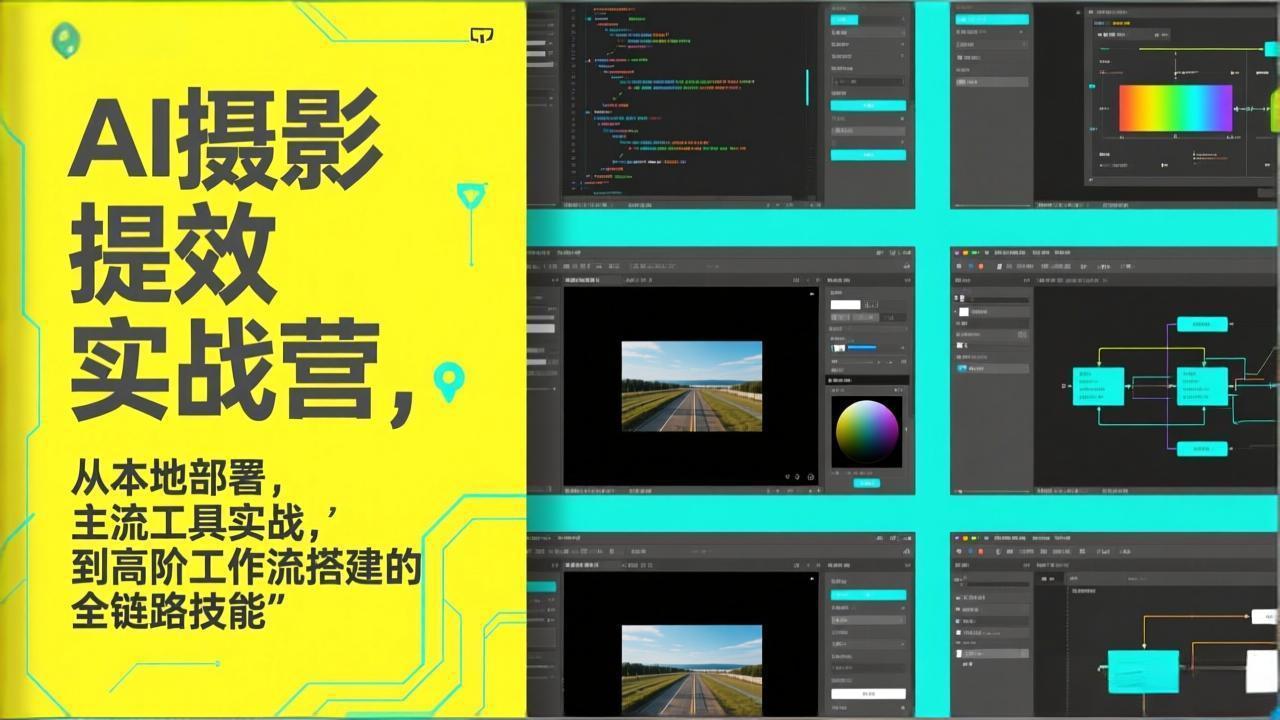 AI+摄影提效实战营，从本地部署，主流工具实战，到高阶工作流搭建的全链路技能-54资源网