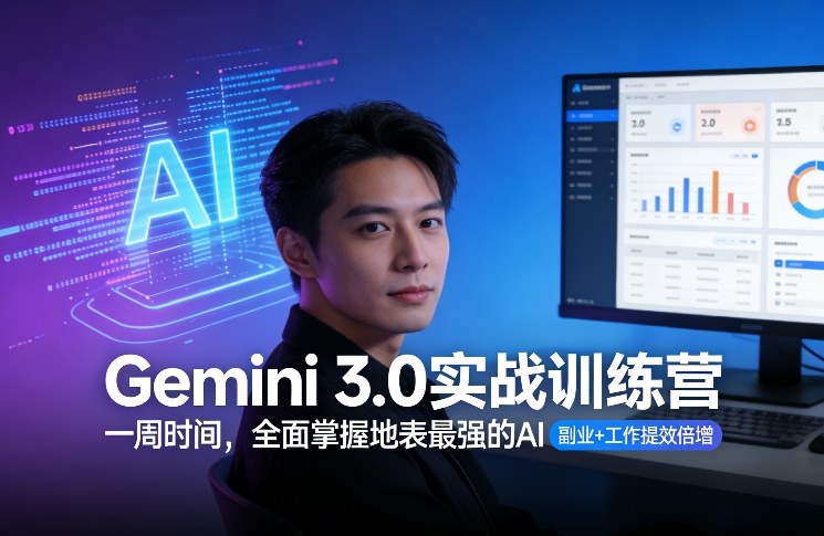 Gemini 3.0实战训练营，一周时间，全面掌握地表最强的AI，副业+工作提效倍增-54资源网